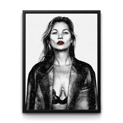 Kate Moss framed canvas art by The BLK Gallery