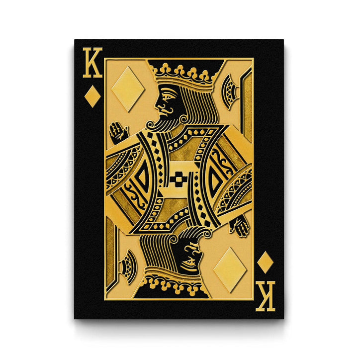 King of Diamonds framed canvas art by The BLK Gallery