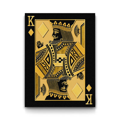 King of Diamonds framed canvas art by The BLK Gallery