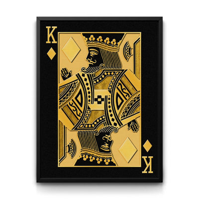 King of Diamonds framed canvas art by The BLK Gallery