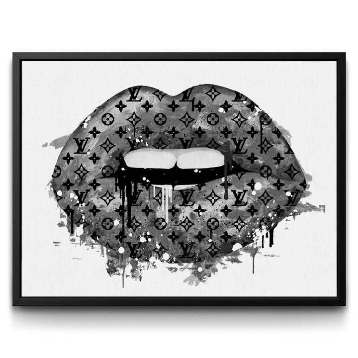 Lavish Lips - Bundle framed canvas art by The BLK Gallery