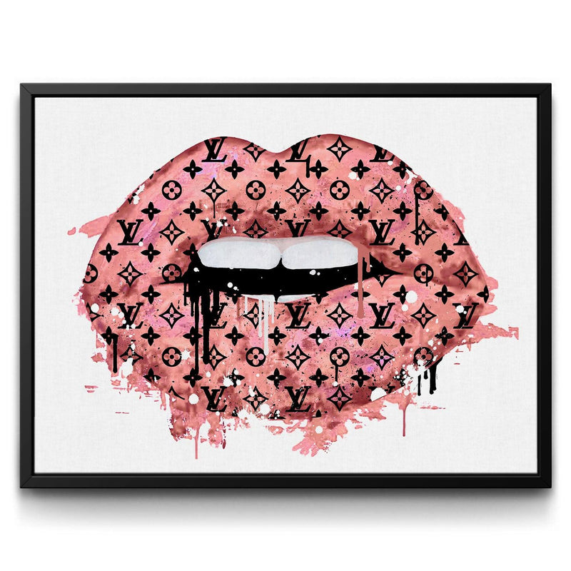 Lavish Lips - Bundle framed canvas art by The BLK Gallery