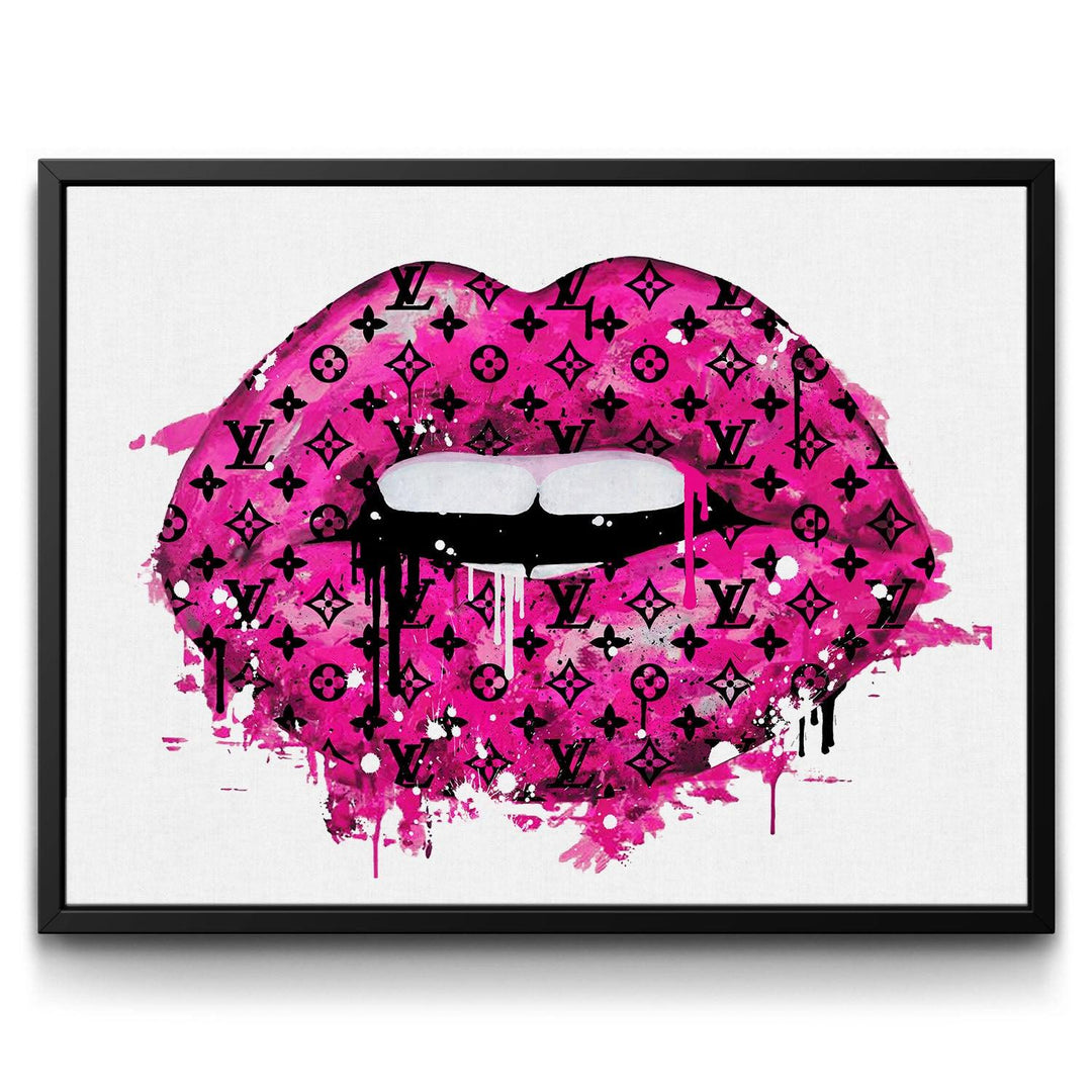 Lavish Lips - Bundle framed canvas art by The BLK Gallery