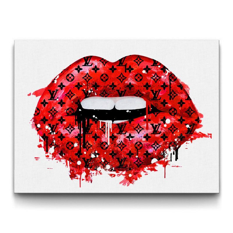 Lavish Lips framed canvas art by The BLK Gallery