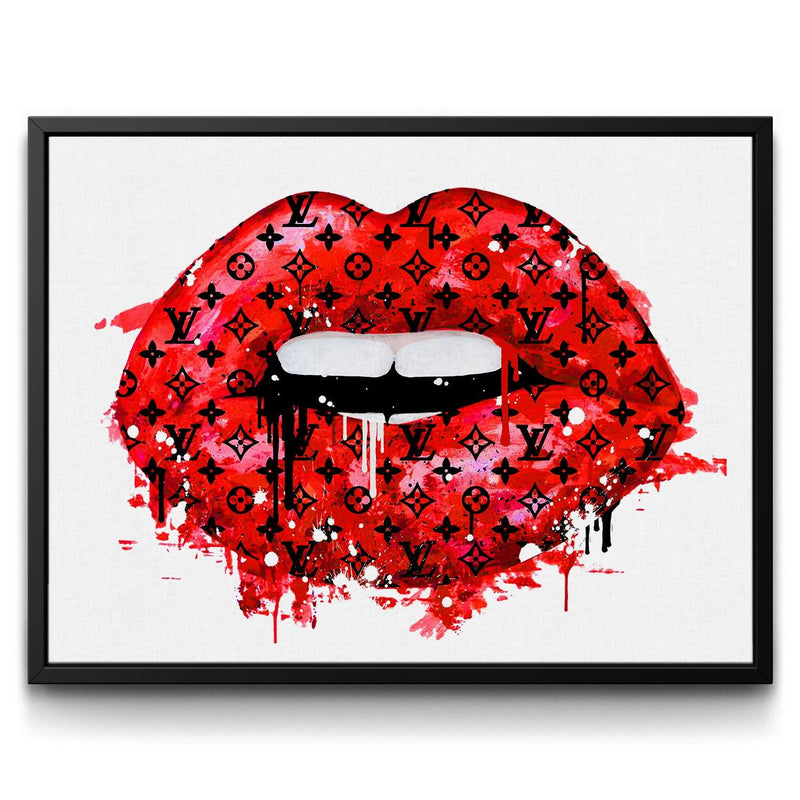 Lavish Lips framed canvas art by The BLK Gallery