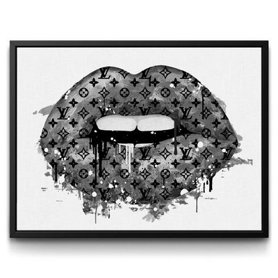 Lavish Lips framed canvas art by The BLK Gallery