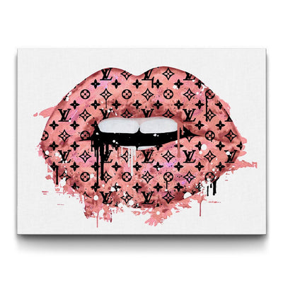 Lavish Lips framed canvas art by The BLK Gallery