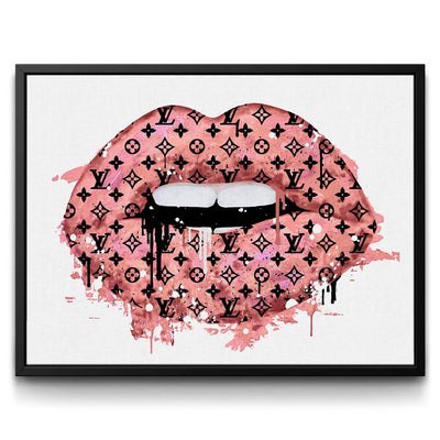 Lavish Lips framed canvas art by The BLK Gallery