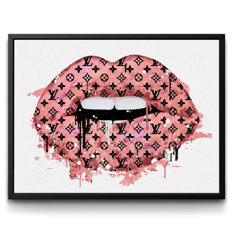 Lavish Lips framed canvas art by The BLK Gallery