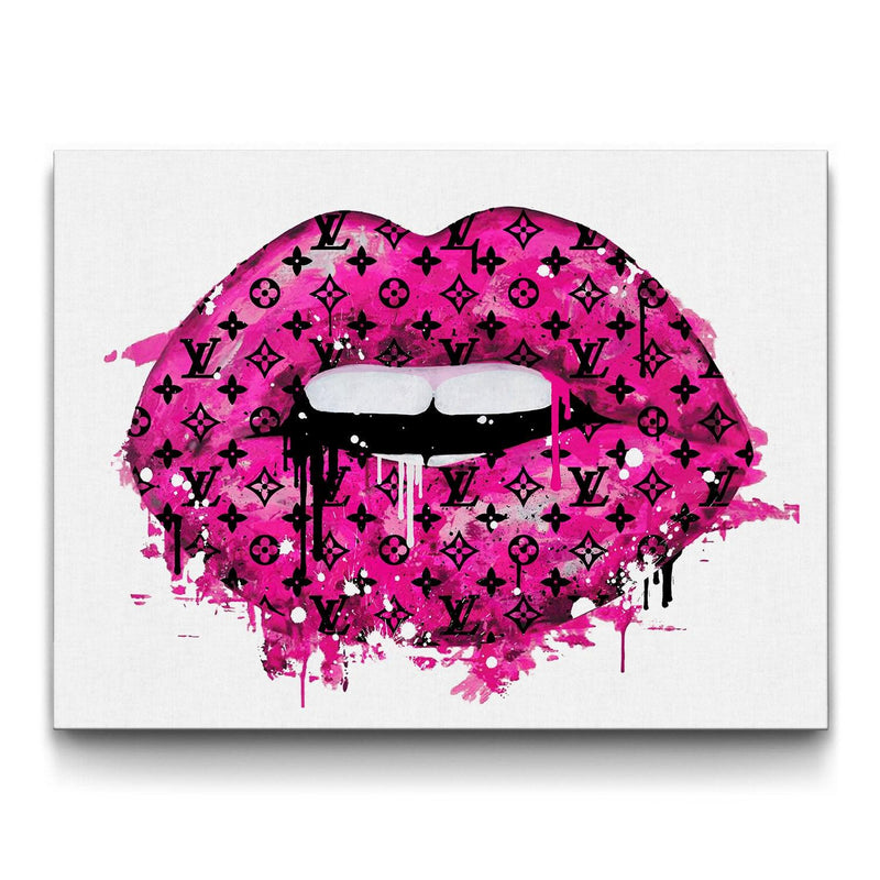 Lavish Lips framed canvas art by The BLK Gallery