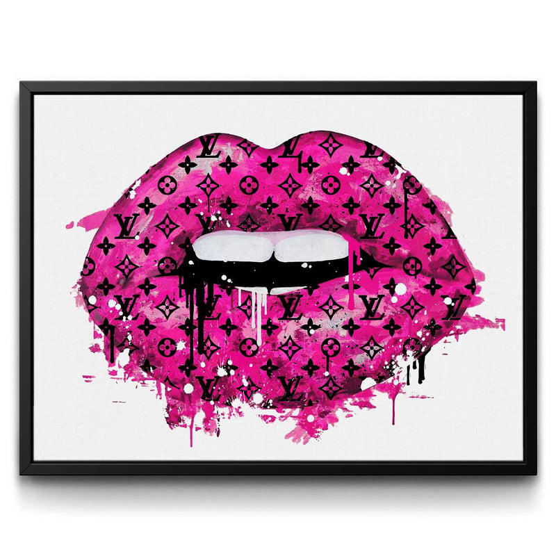 Lavish Lips framed canvas art by The BLK Gallery