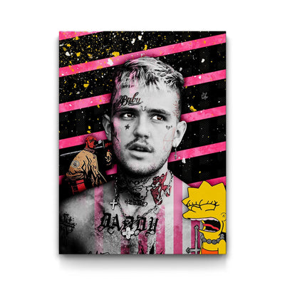 Lil Peep framed canvas art by The BLK Gallery