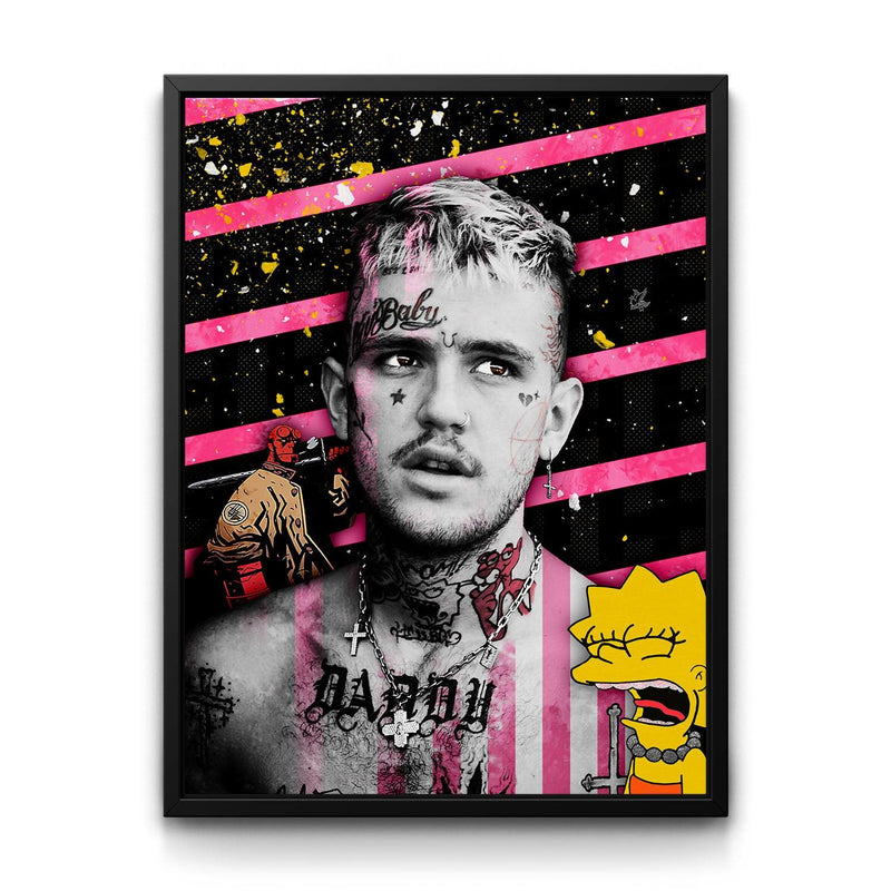 Lil Peep framed canvas art by The BLK Gallery