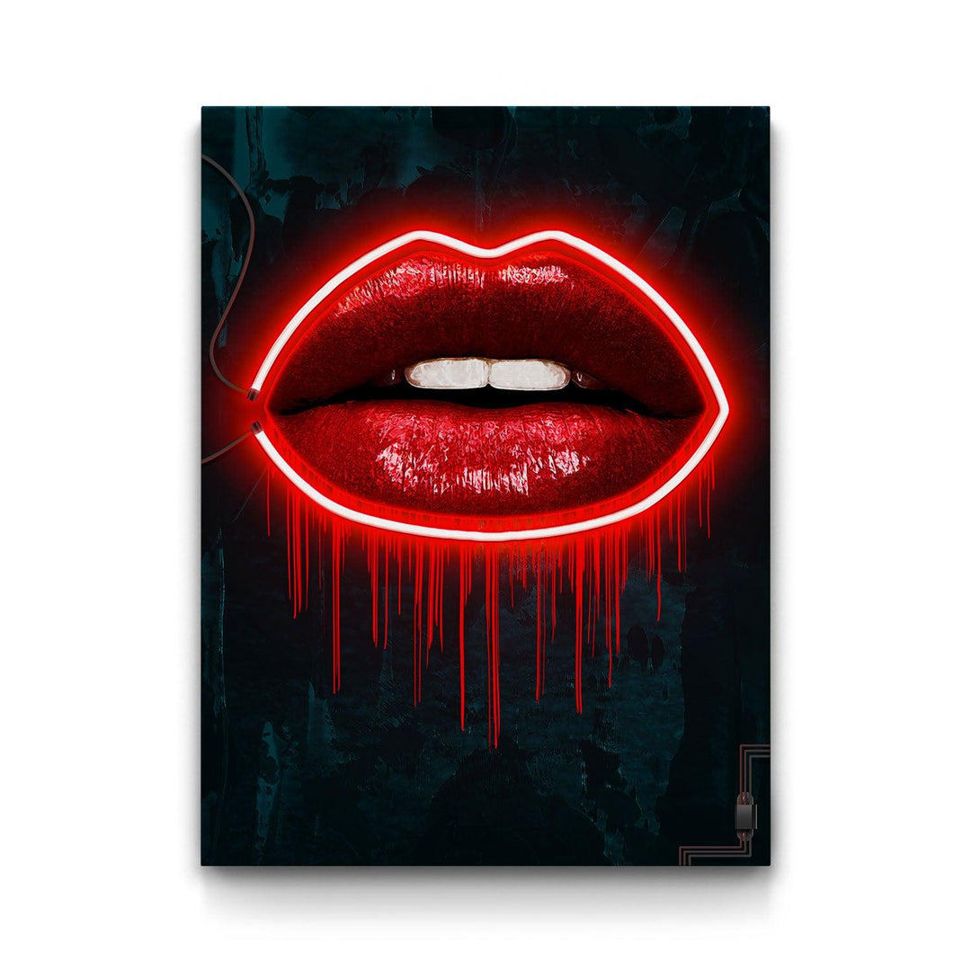 Neon Drip framed canvas art by The BLK Gallery