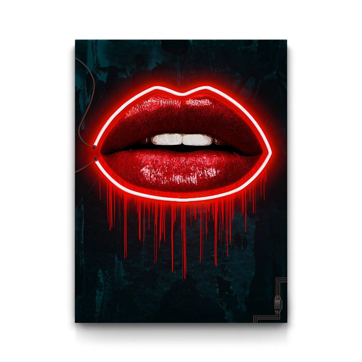 Neon Drip framed canvas art by The BLK Gallery