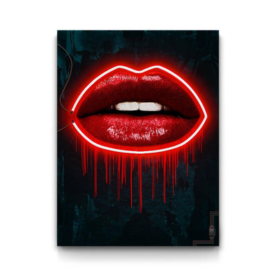 Neon Drip framed canvas art by The BLK Gallery