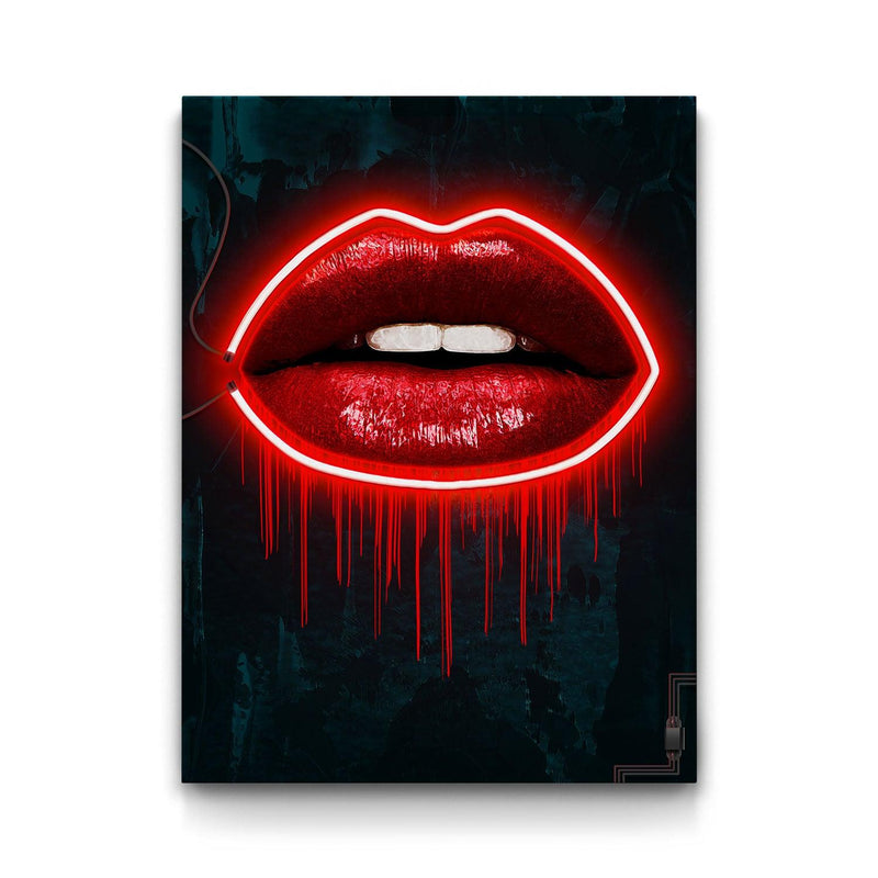 Neon Drip framed canvas art by The BLK Gallery