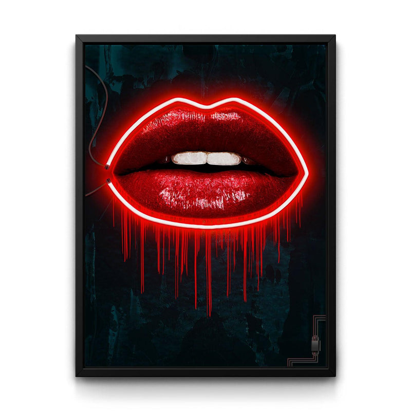 Neon Drip framed canvas art by The BLK Gallery