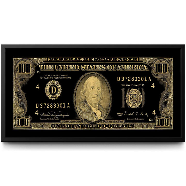 Old Benjamin Gold framed canvas art by The BLK Gallery