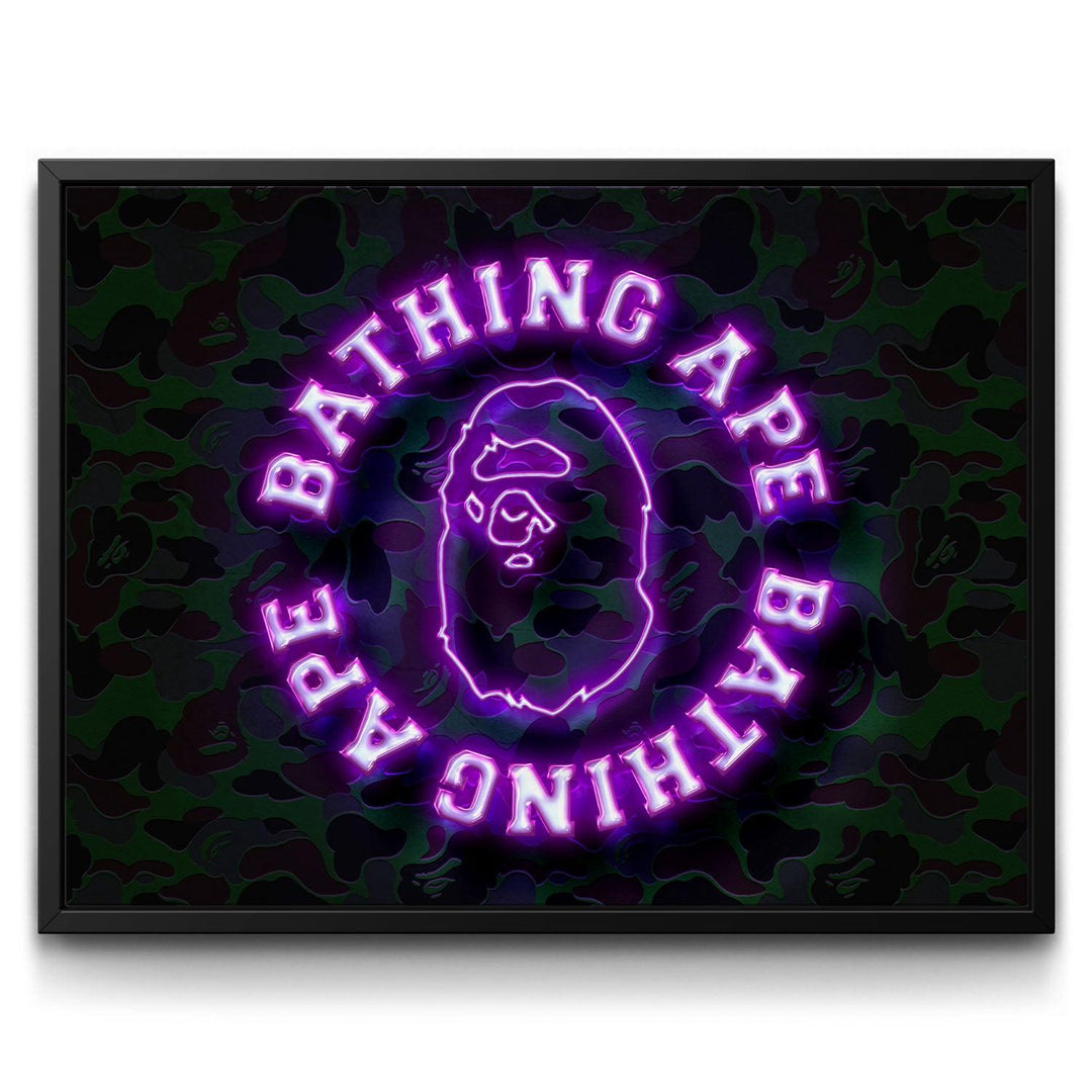 Purple Street Lights framed canvas art by The BLK Gallery