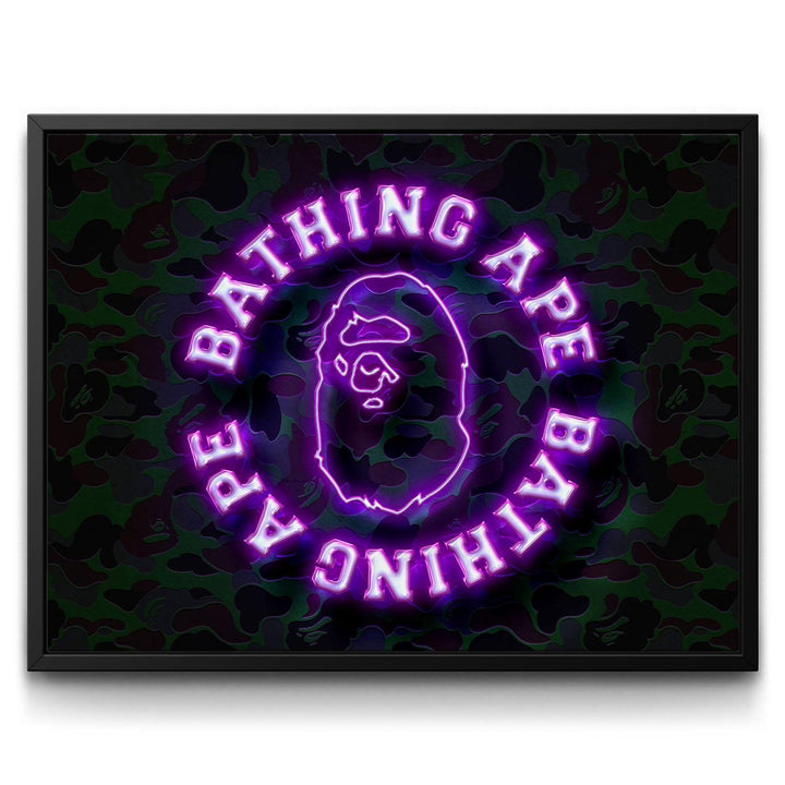 Purple Street Lights framed canvas art by The BLK Gallery