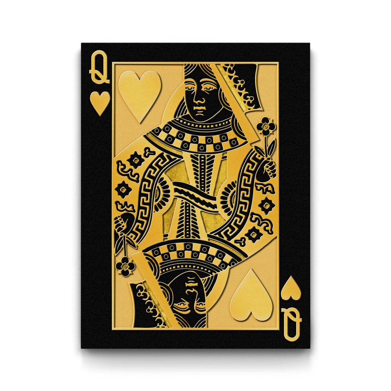 Queen of Hearts framed canvas art by The BLK Gallery