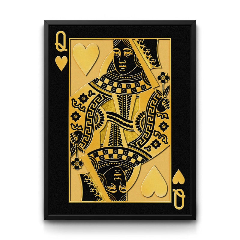 Queen of Hearts framed canvas art by The BLK Gallery