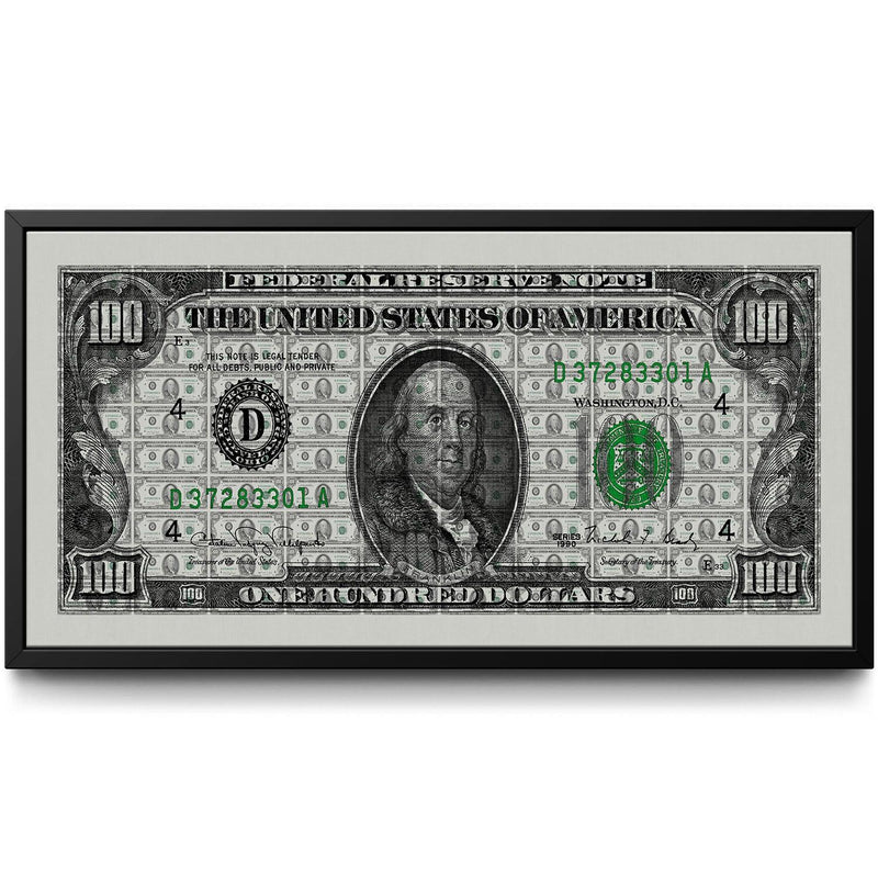 Sheet Money framed canvas art by The BLK Gallery