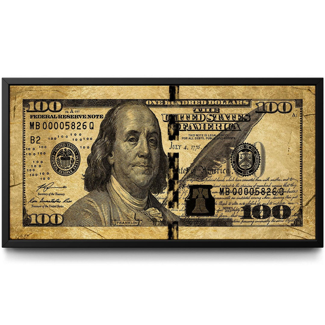 Solid Gold Benny framed canvas art by The BLK Gallery